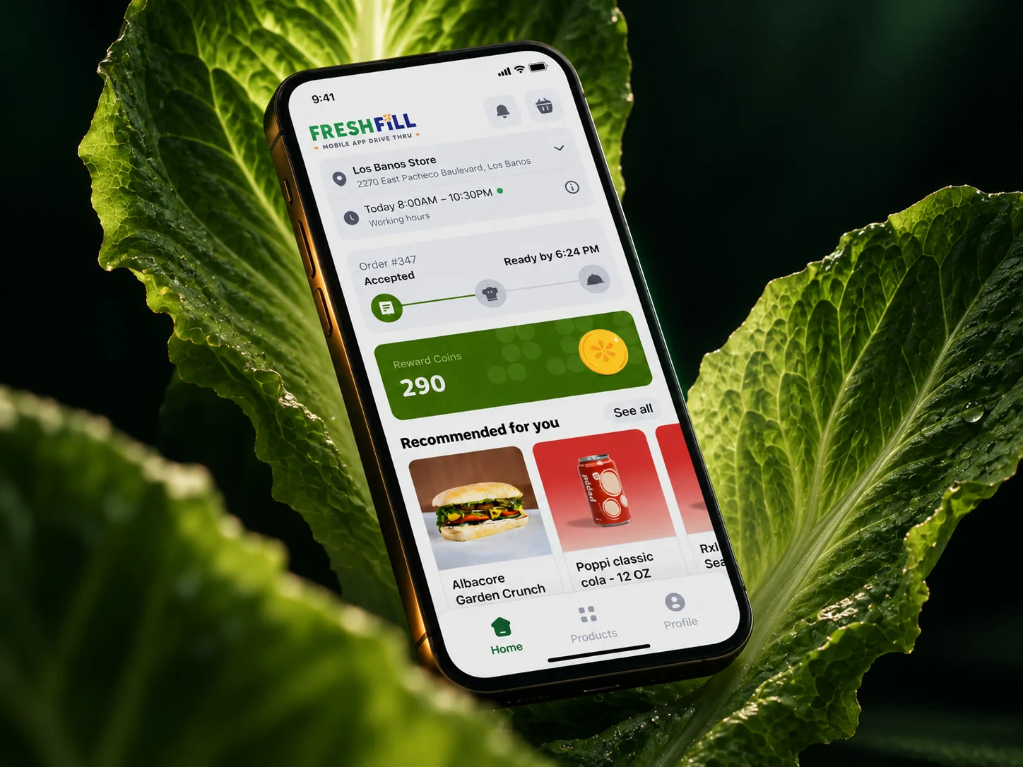 Fresh Fill mobile ordering app cover