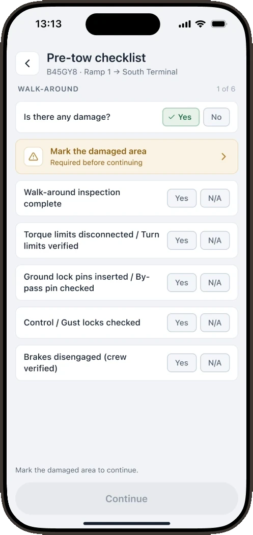Pre-tow checklist: walk-around, damage and equipment checks before the tow
